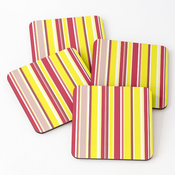 Item preview, Preppy 1980s Red Yellow Pink Stripes designed and sold by IamTrending.