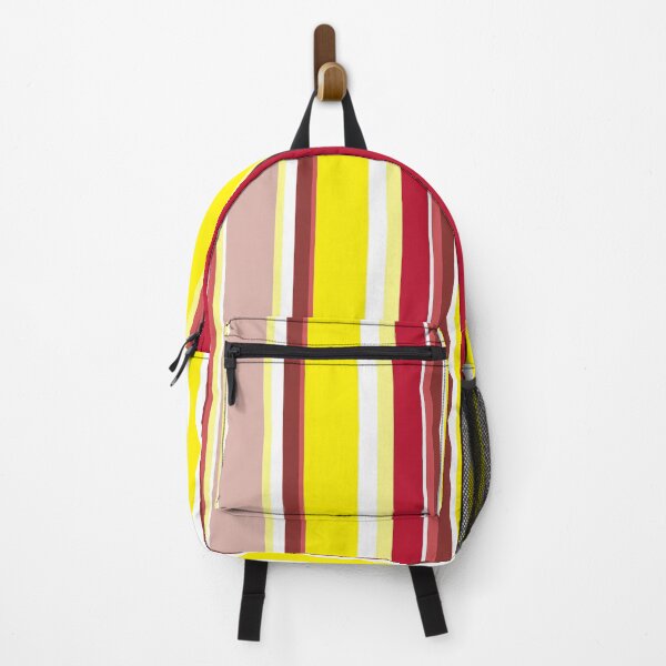 Item preview, Preppy 1980s Red Yellow Pink Stripes designed and sold by IamTrending.