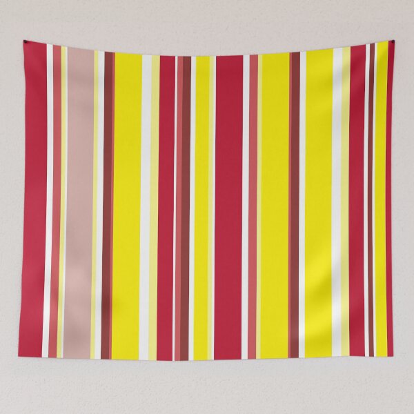 Item preview, Preppy 1980s Red Yellow Pink Stripes designed and sold by IamTrending.