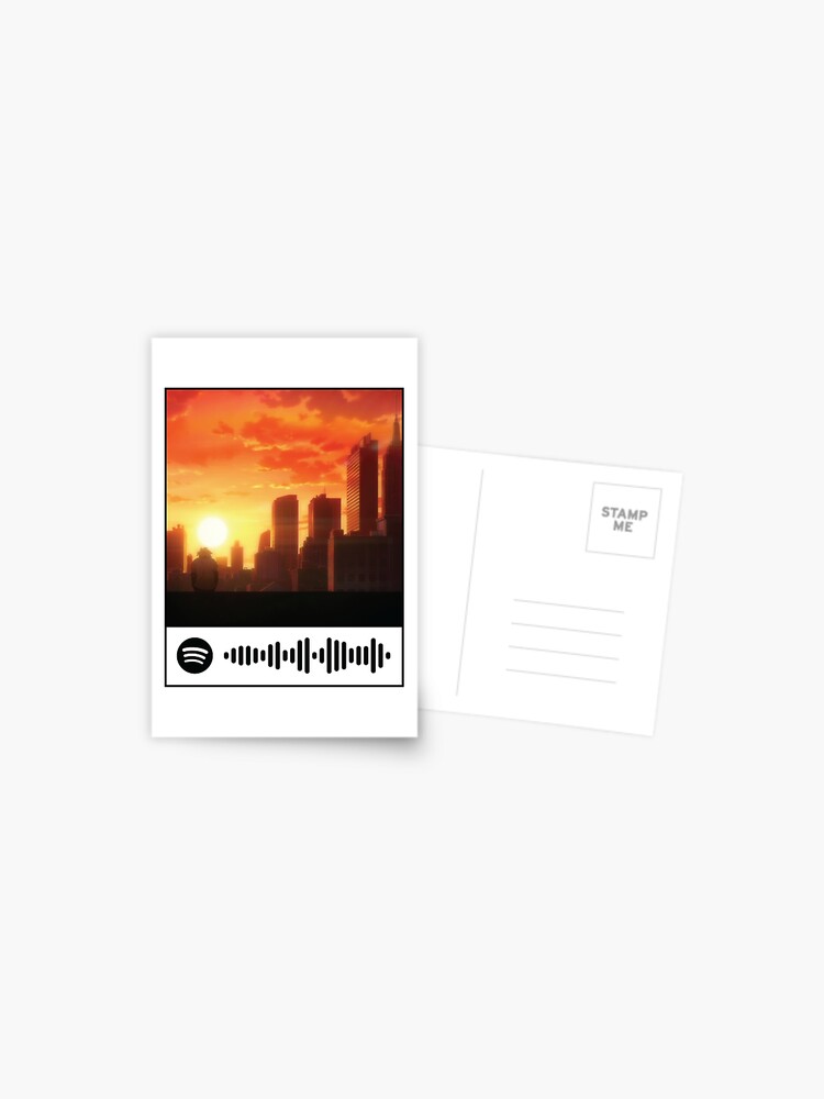 Spotify Code Found Lost Banana Fish Opening 1 Postcard By Canta98 Redbubble