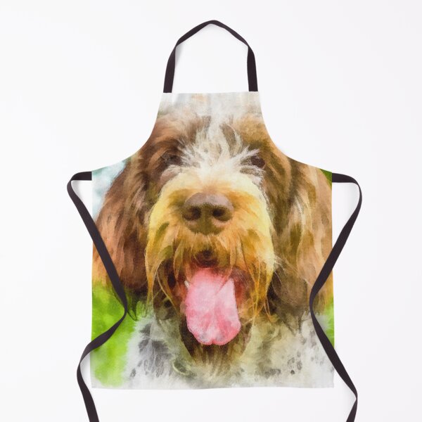 Item preview, Smiling Spinone portrait by heidiannemorris designed and sold by FOLK ART FUSION by heidiannemorris.