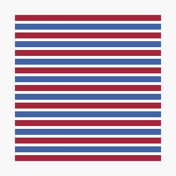 Item preview, 1980s Preppy Retro Navy Blue Red and White Stripes designed and sold by IamTrending.