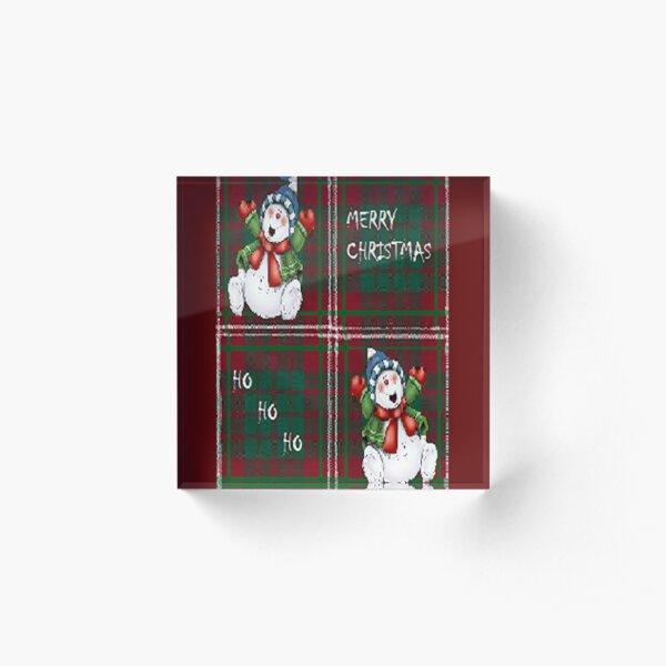 Merry Christmas snowman ,cute, fun, Christmas design Acrylic Block
