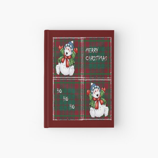 Merry Christmas snowman ,cute, fun, Christmas design Hardcover Journal