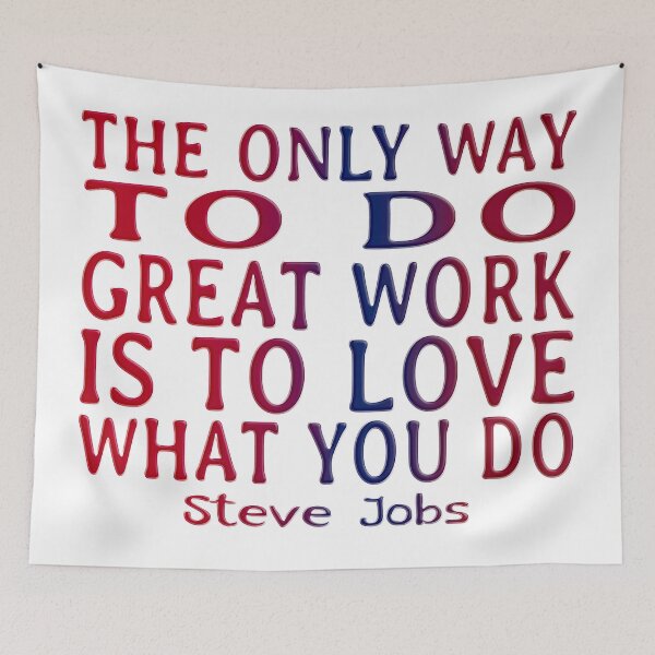 Item preview, STEVE JOBS DAY - QUOTE - THE ONLY WAY TO DO GREAT WORK designed and sold by Ralek.
