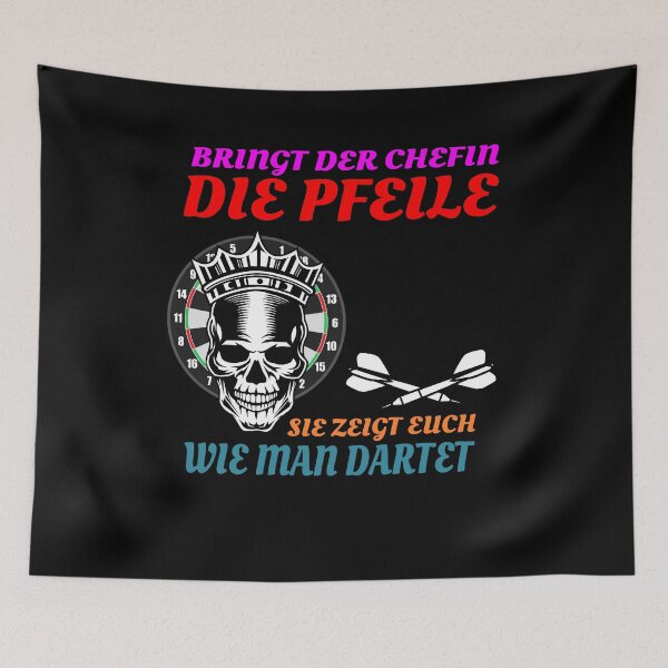 Artikelvorschau, Darts Chefin Spruch - Dartspielerin Dart Dartpfeil entworfen und verkauft von Ibu83.