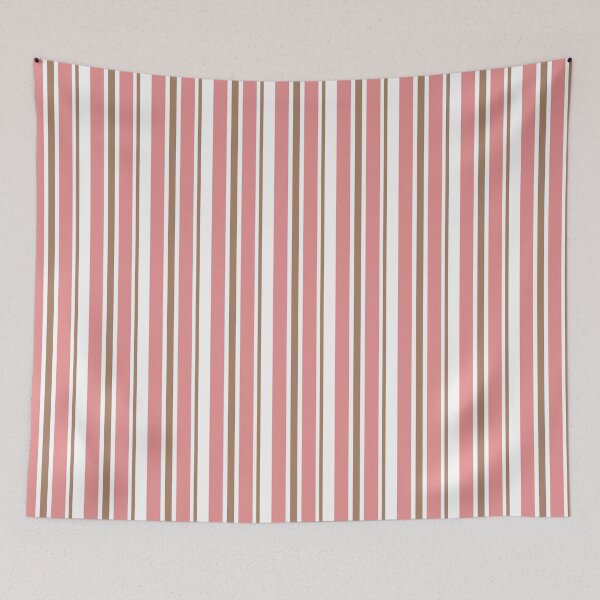 Item preview, Preppy Rose Pink White Stripes designed and sold by IamTrending.