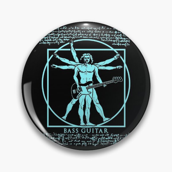 Item preview, Leonardo Da Vinci Vitruvian Man Bass Guitar designed and sold by ATurnerdesign.