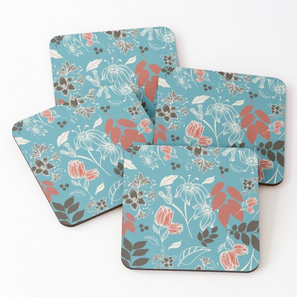 Item preview, spring floral blue designed and sold by susycosta.