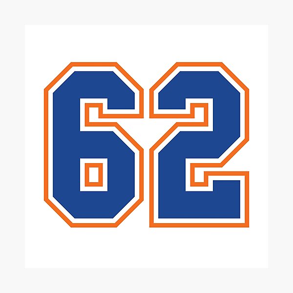 Item preview, Sixty-Two Jersey Number Sports 62 designed and sold by HelloFromAja.