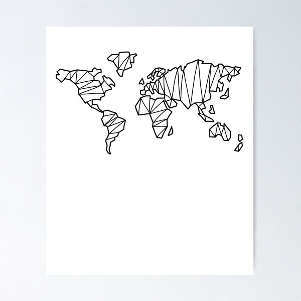Item preview, EARTH MAP | Vacation | Line drawings | Travel | Passion | vintage designed and sold by yourtravelguide.