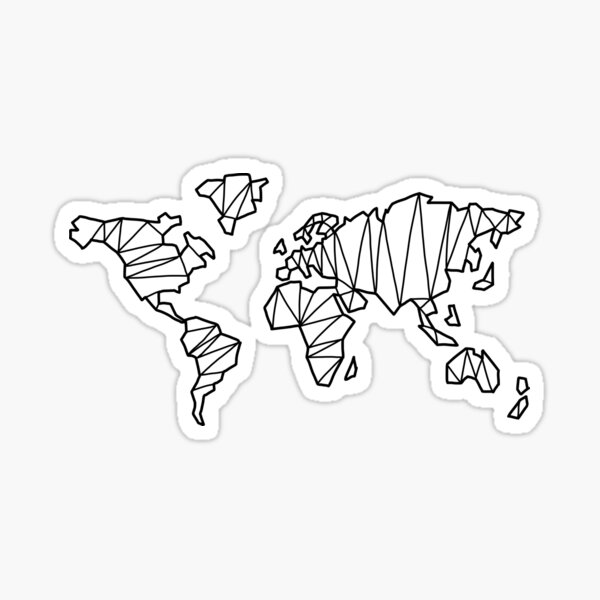 Item preview, EARTH MAP | Vacation | Line drawings | Travel | Passion | vintage designed and sold by yourtravelguide.