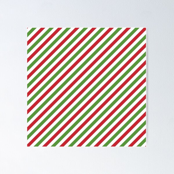 Item preview, 1980s Christmas Red Green Candy Stripes designed and sold by IamTrending.
