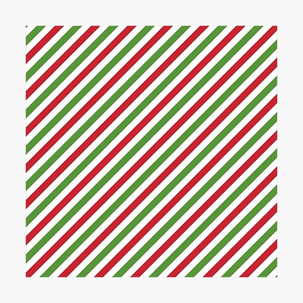 Item preview, 1980s Christmas Red Green Candy Stripes designed and sold by IamTrending.