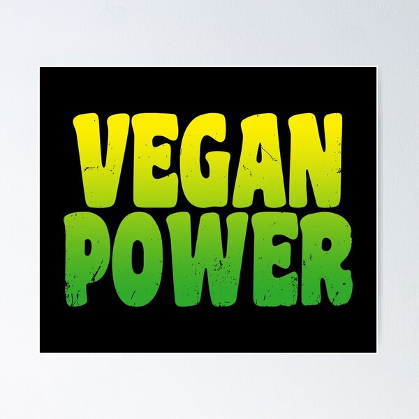 Item preview, Vegan Power (Inspirational Quote • Green • Vintage Retro Distressed Grunge Look) designed and sold by SassyClassyMe.