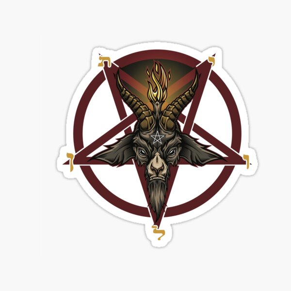 Item preview, Sigil Baphomet Pentagram Occult Satanic Goat Head Lucifer, Sigil Baphomet Pentagram Occult Satanic Goat Head Devil 666 designed and sold by enjoytheshirt.