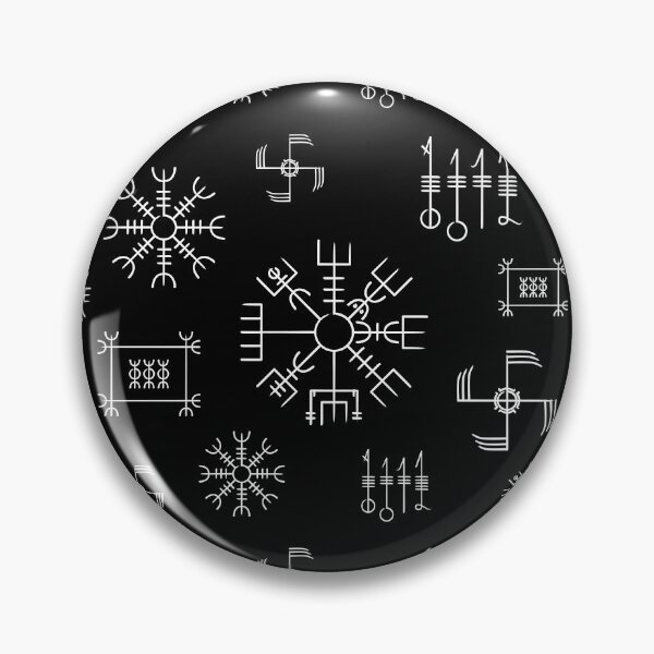Item preview, Vegvisir or Viking compass, Aegishjalmur or Helm of awe, lasabrjotur or lock braker, Ginfaxi and Svefnthorn. designed and sold by Time Nomads.