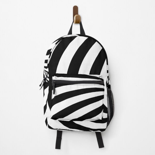 Item preview, 1980s Retro Black and White Vintage Spiral optical illusion designed and sold by IamTrending.