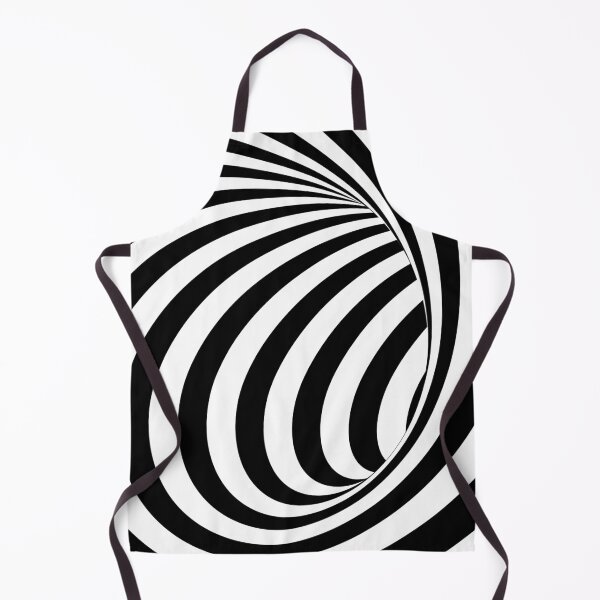 Item preview, 1980s Retro Black and White Vintage Spiral optical illusion designed and sold by IamTrending.