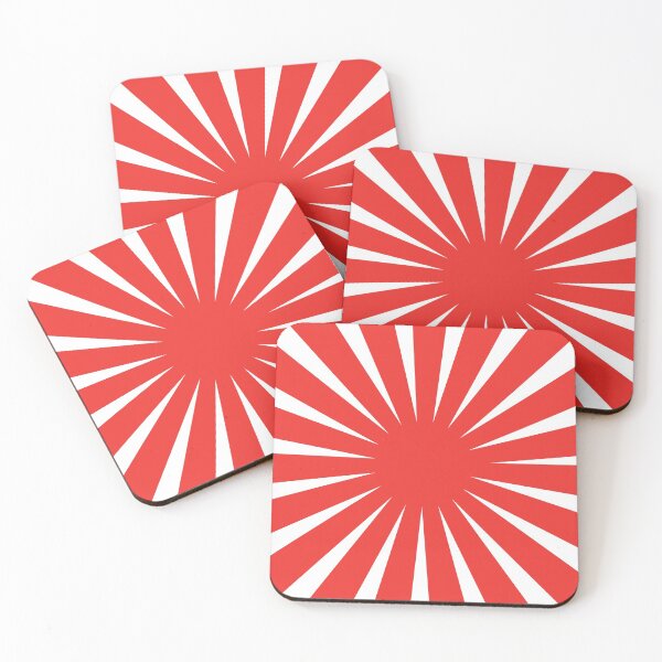 Item preview, 1980s Retro Japanese Red and White Vintage Sun Rays designed and sold by IamTrending.