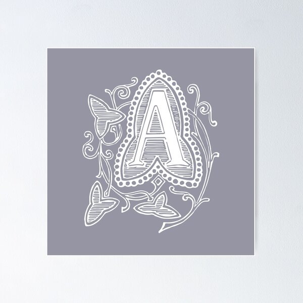 Artikelvorschau, Vintage Letter A - SILVER entworfen und verkauft von yourscotborders.