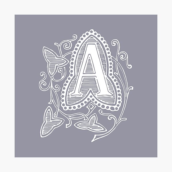 Artikelvorschau, Vintage Letter A - SILVER entworfen und verkauft von yourscotborders.