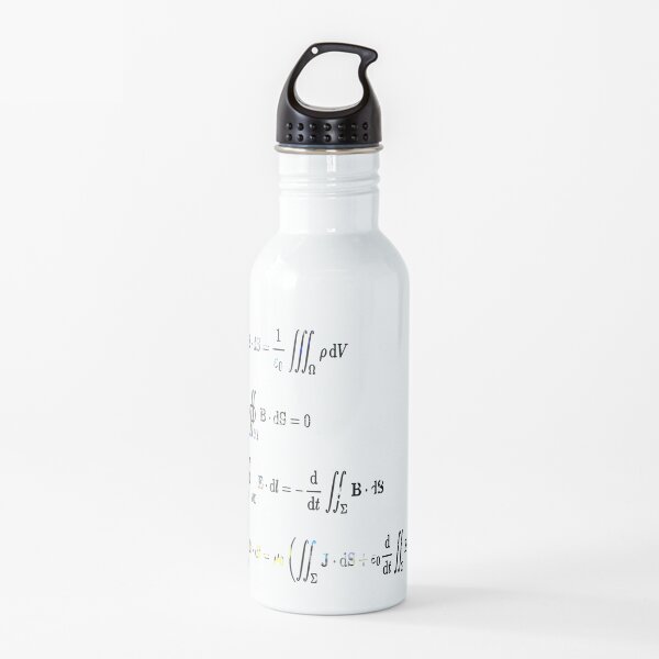 Maxwell's equations are partial differential equations that relate the electric and magnetic fields to each other and to the electric charges and currents Water Bottle