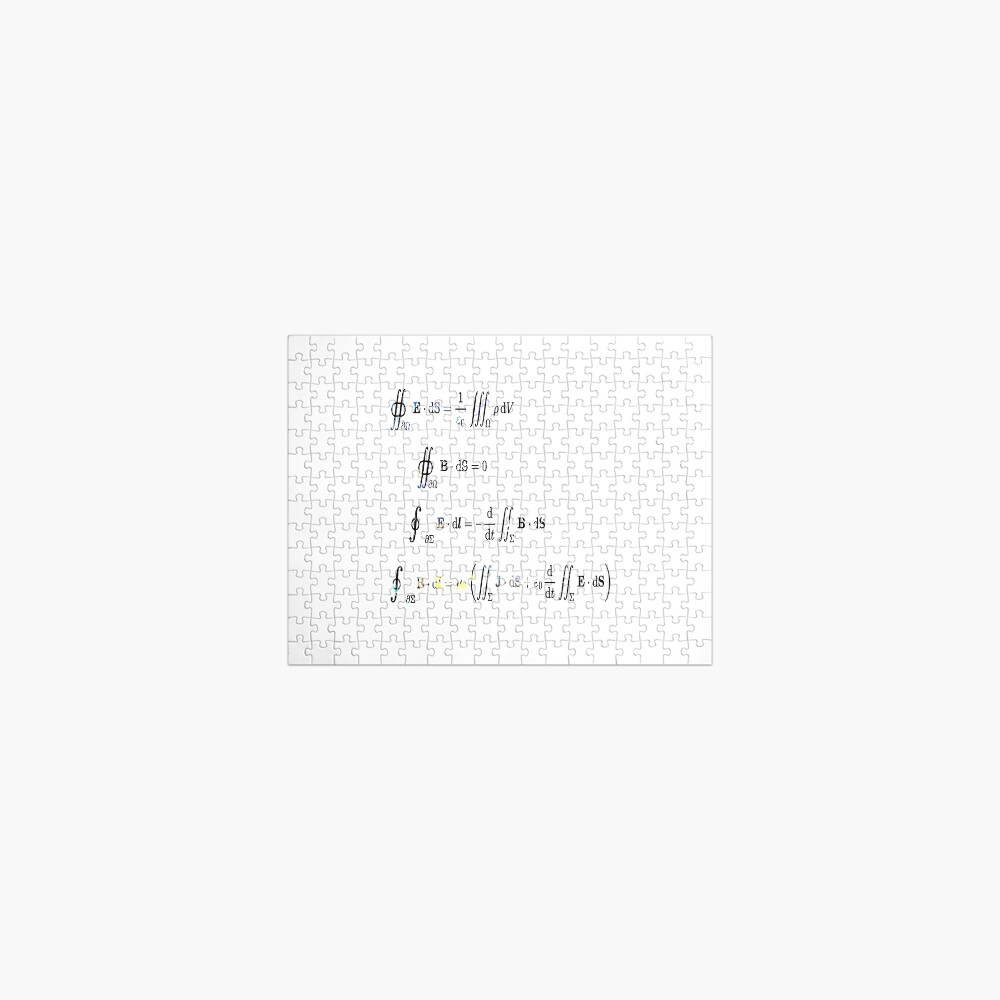 Maxwell's equations are partial differential equations that relate the electric and magnetic fields to each other and to the electric charges and currents Jigsaw Puzzle
