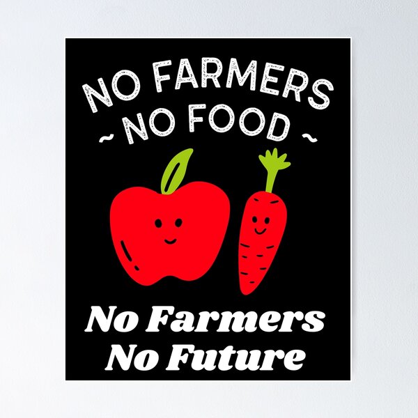 Item preview, No Farmers No Food - Cute Funny apple and Carrot designed and sold by ChaseCoClothing.
