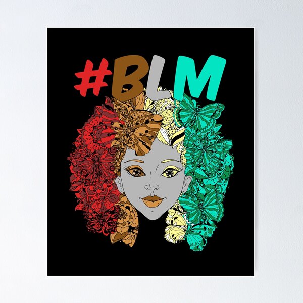 Item preview, # Black Lives Matter: Abstract Hair and Floral Design designed and sold by SKETCHEAJ.