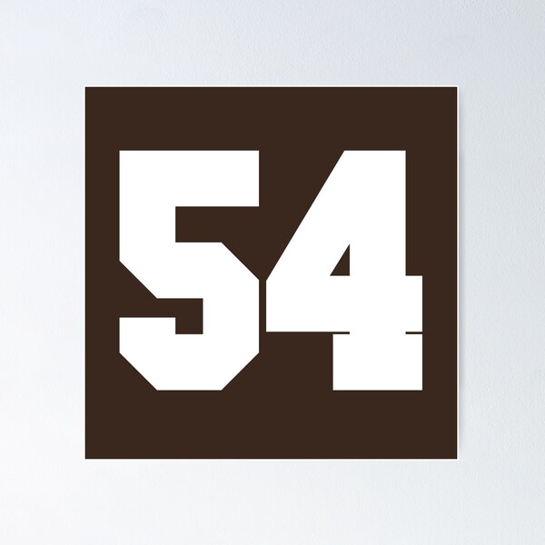 Item preview, 54 Number Cleveland Sports Fifty-Four Brown Jersey designed and sold by HelloFromAja.