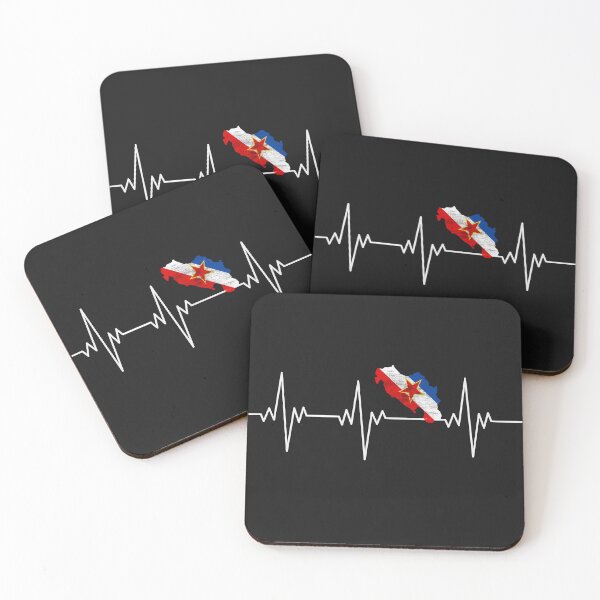 Item preview, Yugoslavia Jugoslavija Balkan flag heartbeat gift designed and sold by CareShare Design.