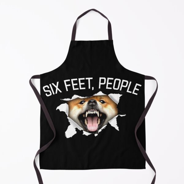 Item preview, Shiba inu Dog Animal - six feet people animals face tear torn social distance designed and sold by Dolphin Graphic.