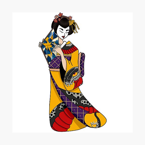 Artikelvorschau, Geisha Pinup entworfen und verkauft von Corbin Smith.