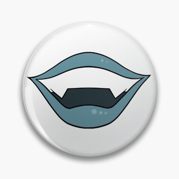 Item preview, Vampire lips cartoon teal designed and sold by ArtfulBonBon.