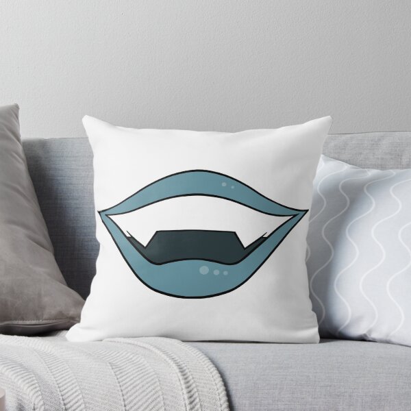 Item preview, Vampire lips cartoon teal designed and sold by ArtfulBonBon.