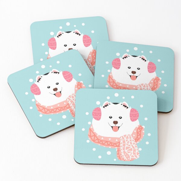 Item preview, Cute Samoyed Dog in Snow designed and sold by Lulupainting.