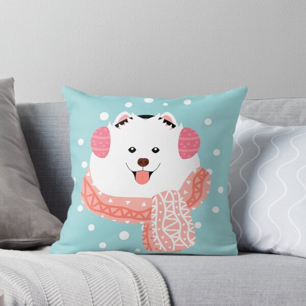 Item preview, Cute Samoyed Dog in Snow designed and sold by Lulupainting.
