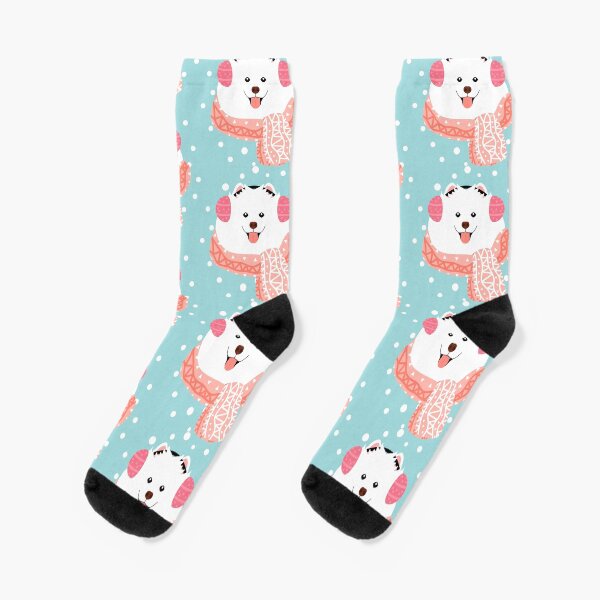 Item preview, Cute Samoyed Dog in Snow designed and sold by Lulupainting.