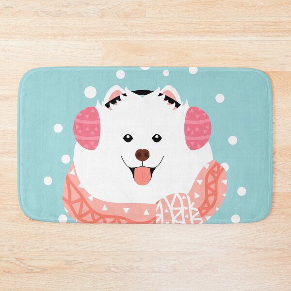 Item preview, Cute Samoyed Dog in Snow designed and sold by Lulupainting.