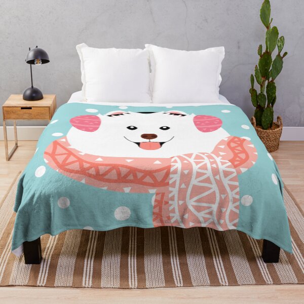 Item preview, Cute Samoyed Dog in Snow designed and sold by Lulupainting.
