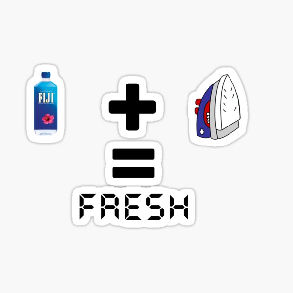 "Fiji Water In My Iron" Sticker by Diversify Redbubble