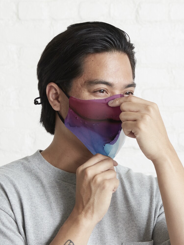 Alternate view of Shades of Purple, Abstract Fluid Artwork Mask