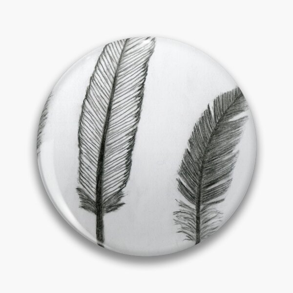 Item preview, Realistic Bird Feathers Drawing Art - Black and White designed and sold by AFDrawingcom.