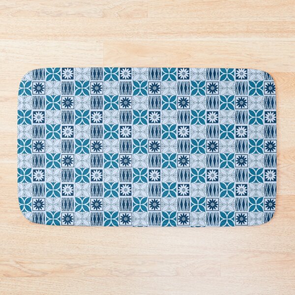 Item preview, Pasifika Marawalesi Pattern - Blue Flowers designed and sold by lolomastudio.