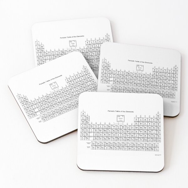 The Chemistry Periodic Table Coasters (Set of 4)