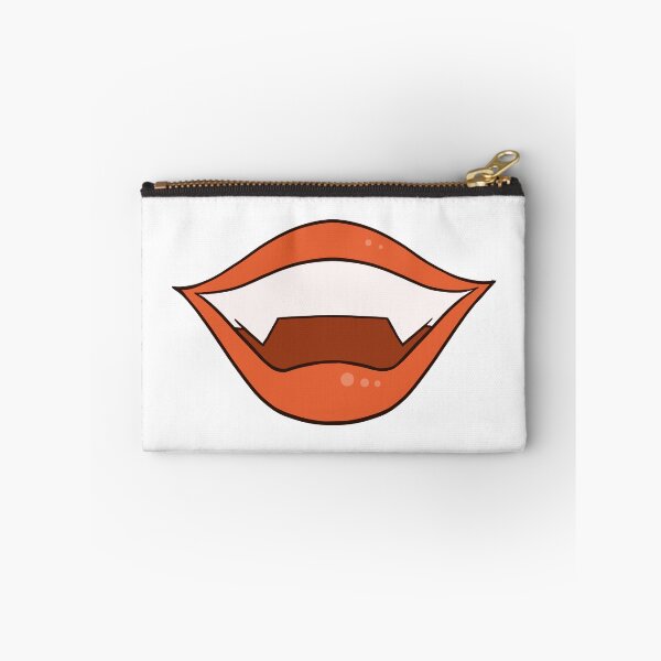 Item preview, Vampire lips cartoon orange designed and sold by ArtfulBonBon.