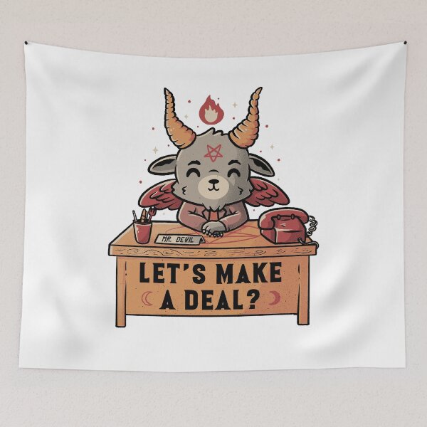 Item preview, Let’s Make a Deal Funny Cute Evil Baphomet designed and sold by EduEly.