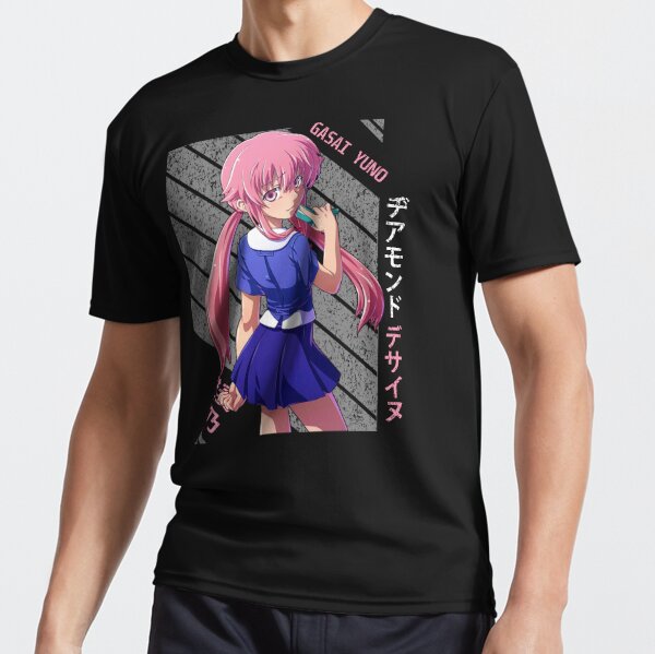 UNISEX Mirai Nikki Anime T-shirt Yuno Gasai Future Diary 