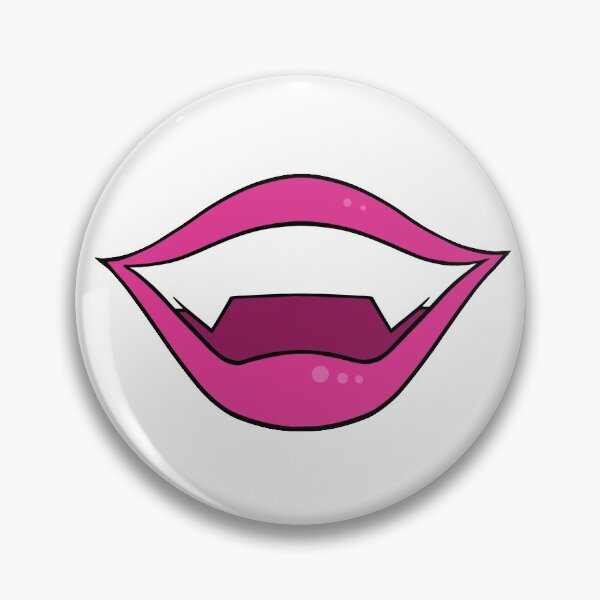 Item preview, Vampire lips cartoon bright pink designed and sold by ArtfulBonBon.